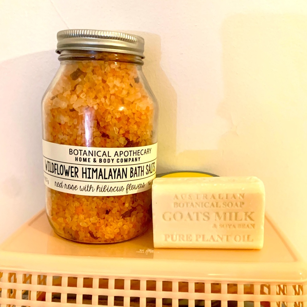 Botanical Apothecary Wildflower Himalayan Bath Salts and pure Australian soap